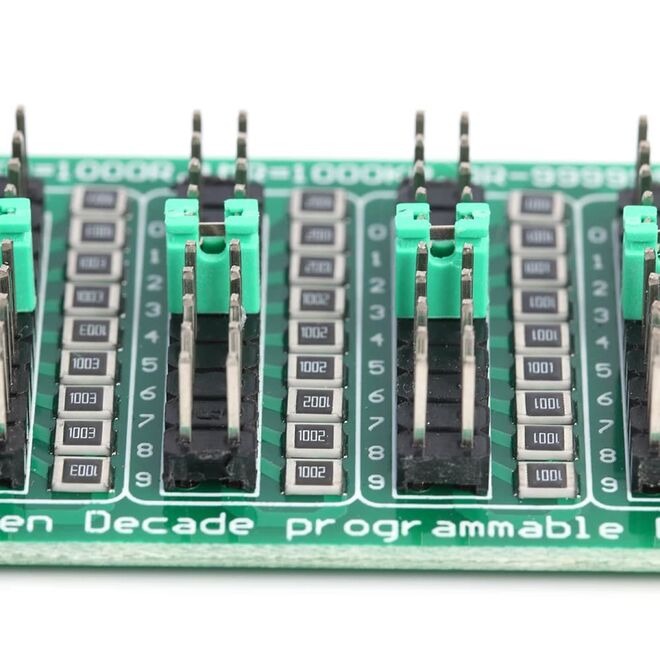 Green 7 Decade Programmable 1R SMD Resistor Board Module - 2