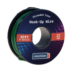 Hook-Up Wire Spool Green (26 AWG, 9 meter, Stranded Core) - 1