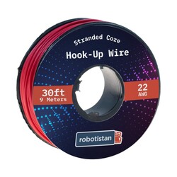 Hook-Up Wire Spool Red (26 AWG, 9 meter, Stranded Core) 