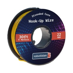 Hook-Up Wire Spool Yellow (26 AWG, 9 meter, Stranded Core) - 1