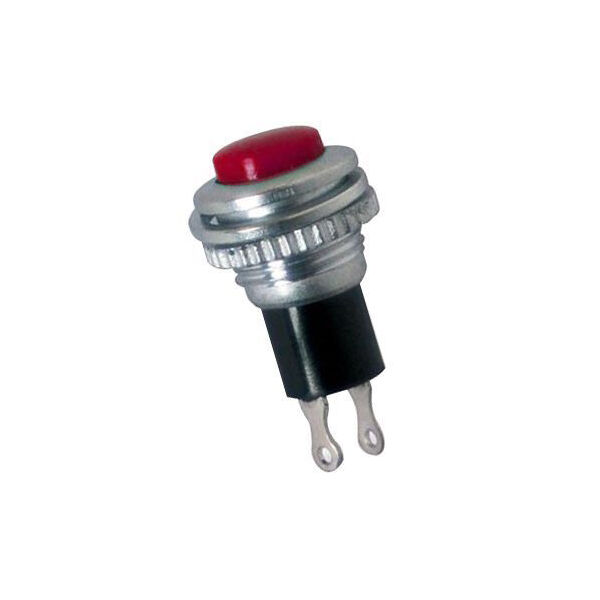 IC179 Metal Coloured Button with Spring - Red - 1