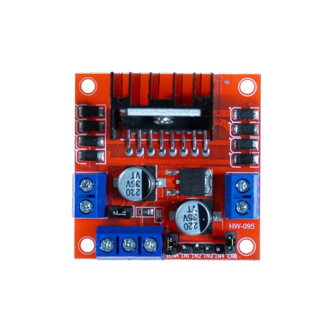 L298N Pair Motor Driver Board with Voltage Regulator(Red PCB) - 4
