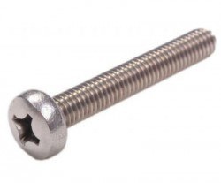 M3 15mm Phillips Cylindrical Metric Head Screws - 10 Pieces 