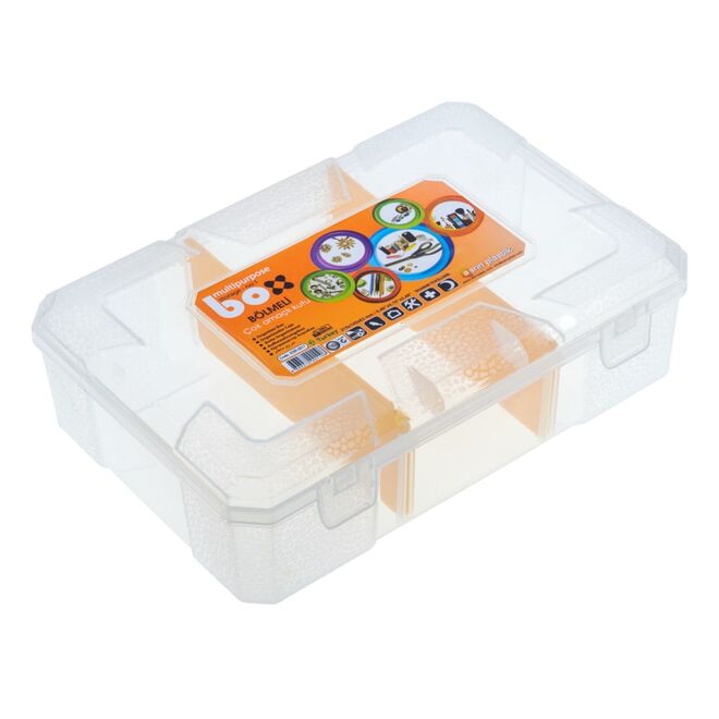Multipurpose Compartment Material Box - Transparent ASR-5017 - 1