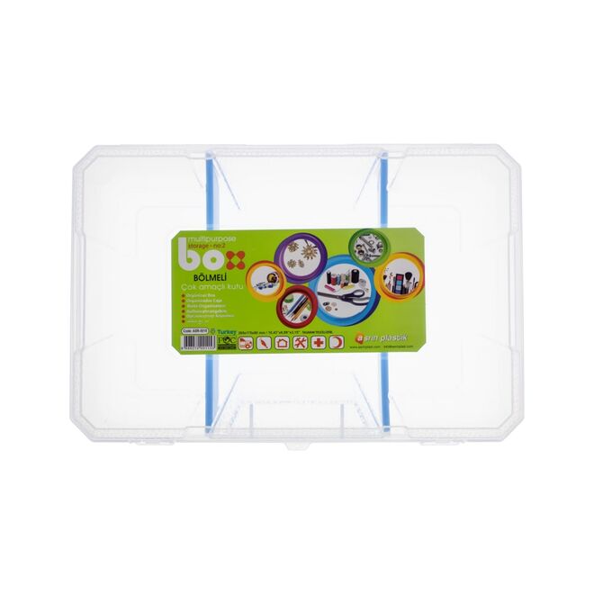 Multipurpose Compartment Material Box - Transparent ASR-5018 - 3