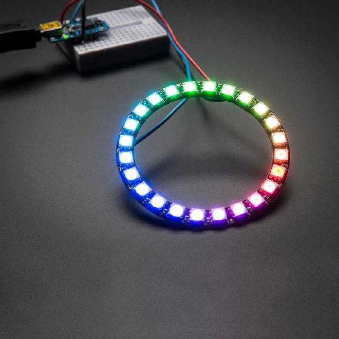 NeoPixel Ring - 24 x 5050 RGB LED with Integrated Drivers - 7