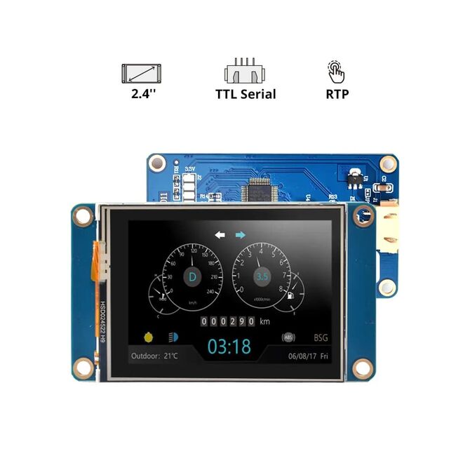 NX3224T024 – 2.4 Inch Nextion HMI Touch TFT Lcd Screen - 4MB Internal Memory - 4