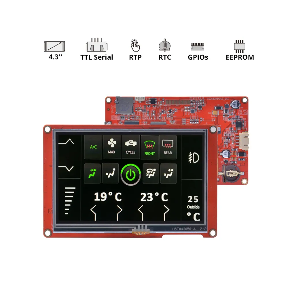 NX4827P043-011C 4.3inç Nextion Intelligent Serisi HMI Kapasitif Dokunmatik Ekran - 4