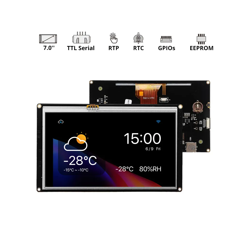 NX8048K070 - 7.0 inch Advanced Series USART HMI Resistive Touch Screen - 4