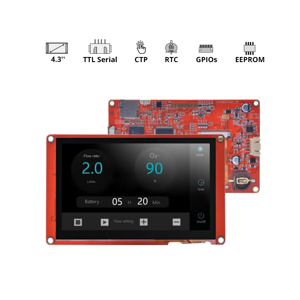 NX4827P043-011C – Nextion 4.3 inç Intelligent Seri Kapasitif HMI Dokunmatik Ekran - 3