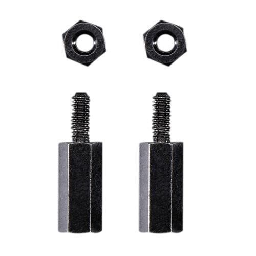Odseven Brass M2.5 Standoffs for Pi HATs - Black Plated - Pack of 2 - 1
