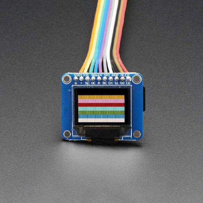 OLED Breakout Board - 16-bit Color 0.96" w/microSD holder - 1