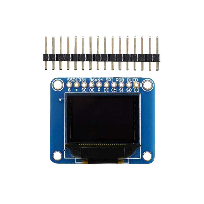 OLED Breakout Board - 16-bit Color 0.96" w/microSD holder - 2