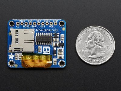 OLED Breakout Board - 16-bit Color 0.96" w/microSD holder - 3