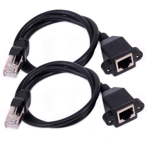 Panel Mount Ethernet Extension Cable - 2