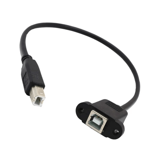 Panel Mount USB Cable - B Male to B Female - 1