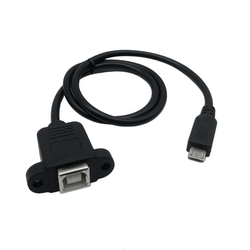 Panel Tipi USB Kablosu - B Dişi - Micro B Erkek Dönüştürücü - 1