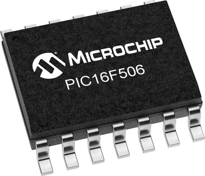 PIC16F506 I/SL SMD SOIC-14 8-Bit 20MHz Microcontroller - 1