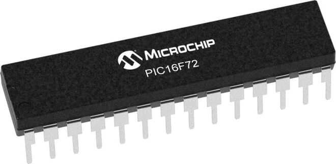 PIC16F72 I/SP DIP-28 8-Bit 20MHz Microcontroller - 1