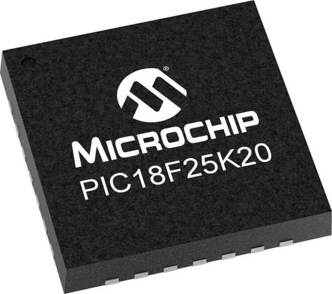 PIC18F25K20 I/ML 8-BIT 64MHz FLASH QFN28 Microcontroller - 1