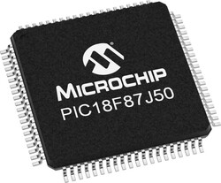 PIC18F87J50 I/PT SMD 8-Bit 48MHz Microcontroller TQFP-80 - 1