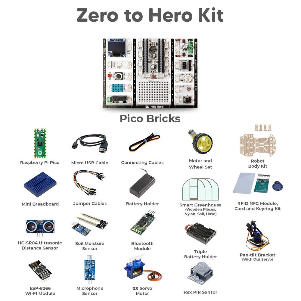 PicoBricks Zero to Hero Kit - 8
