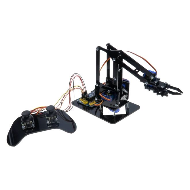 REX Discovery Serisi 4in1 Arduino Pleksi Robot Kol - Elektronikli (Joystick Kol ile Birlikte) - 1