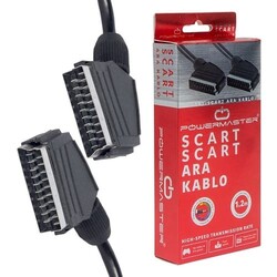 Powermaster Scart Scart Standard Cable 1.2m 7mm Boxed - 1