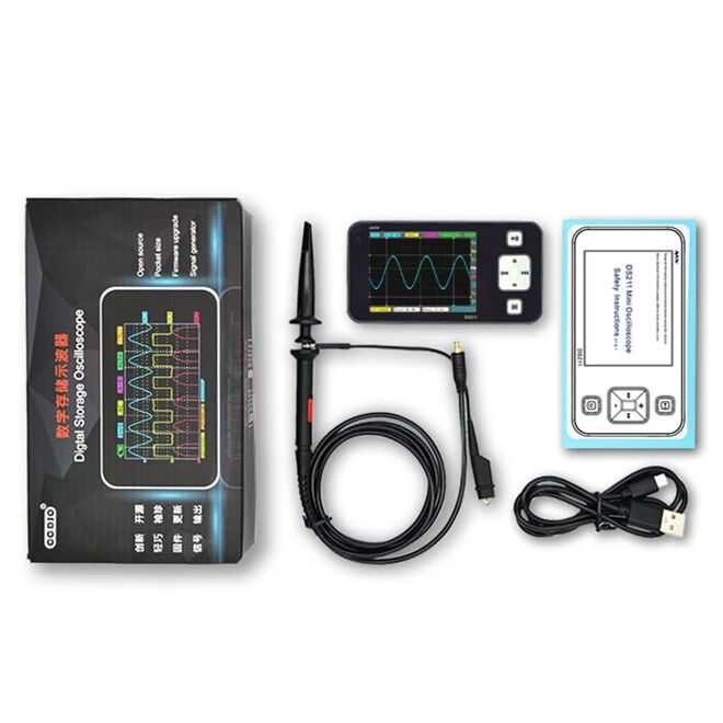 MINI DS211 ARM Nano Pocket Professional Portable Digital Oscilloscope Digital DSO211 with MCX Probe - 1
