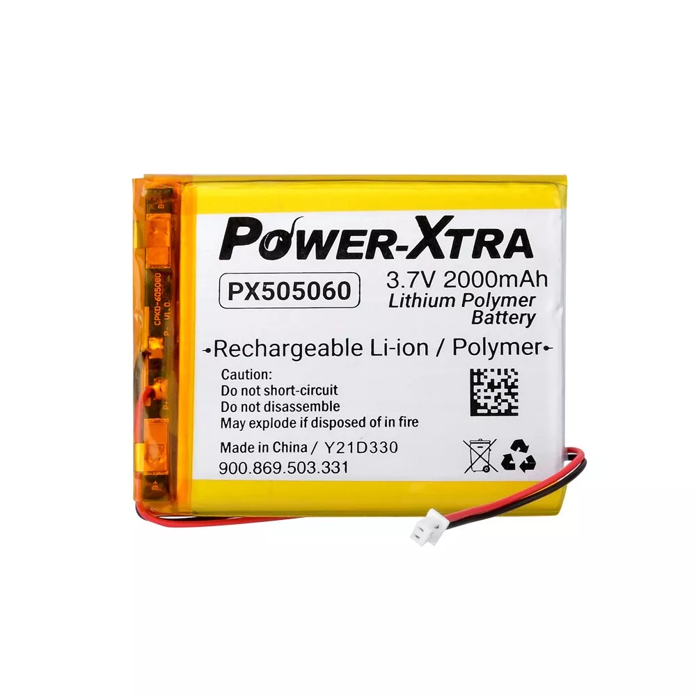 PX505060 3.7V 2000 mAh Li-Polymer Battery Circuit-Socket 