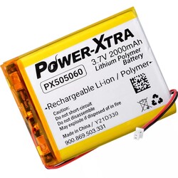 PX505060 3.7V 2000 mAh Li-Polymer Battery Circuit-Socket - 3