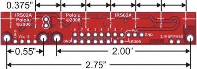 QTR-8A 8'li Kızılötesi Sensör - Analog - PL-960 - 3
