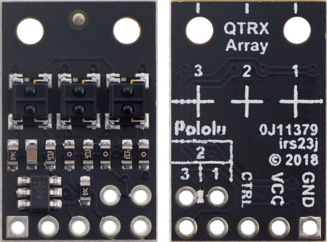 QTRX-HD-03A 3'lü Çizgi Algılama Sensörü (Sık Sensör Dizilimli)