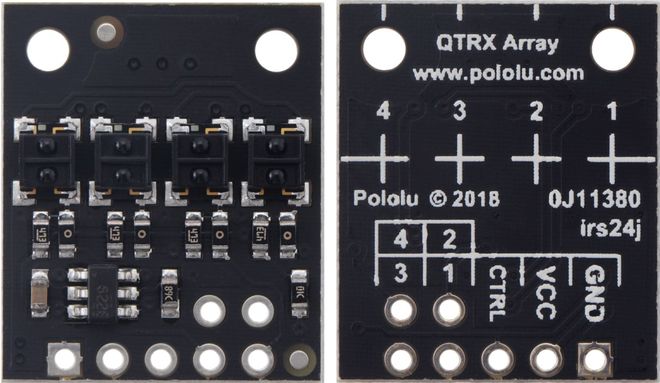 QTRX-HD-04A 4'lü Çizgi Algılama Sensörü (Sık Sensör Dizilimli) - 2