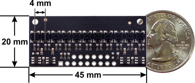 QTRX-HD-11A 11'li Çizgi Algılama Sensörü (Sık Sensör Dizilimli) - 3