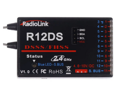 Radiolink R12DS 2.4G AT9 AT9S Kumanda için 12 Kanal DSSS FHSS Alıcısı - 1