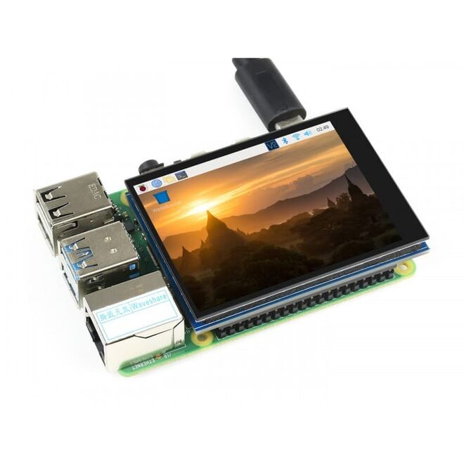 Raspberry Pi için 2.8inç Kapasitif Dokunmatik LCD Ekran Modülü - 480x640 Piksel DPI - IPS - Tam Lamine Sertleştirilmiş Cam Kapak - Düşük Güç - 2