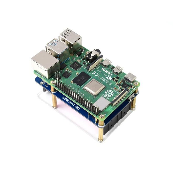 Raspberry Pi için Kesintisiz Güç Kaynağı UPS HAT (B) Pogo Pin - 5V 5A - 2