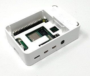 Raspberry Pi 4 Plastic Case with Logo for Raspberry Pi - White - 2