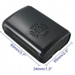 Raspberry Pi B+/2/3 Black, Fan Compatible Case - 5