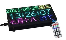 Raspberry Pi Pico için RGB Çok Özellikli Dijital Saat - 64×32 Izgara - RTC 