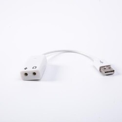 Raspberry Pi USB Ses Kart Modülü (Mikrofon ve Kulaklık Girişi) 