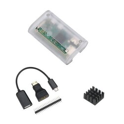 Raspberry Pi Zero Matte Case with Heat Sink and 3 in 1 Adapter Kit Compatible for Raspberry Pi Zero W 