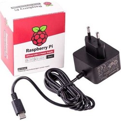 Raspberry Pi 4 Lisanslı Güç Adaptörü 5V 3A USB-C Siyah - 1