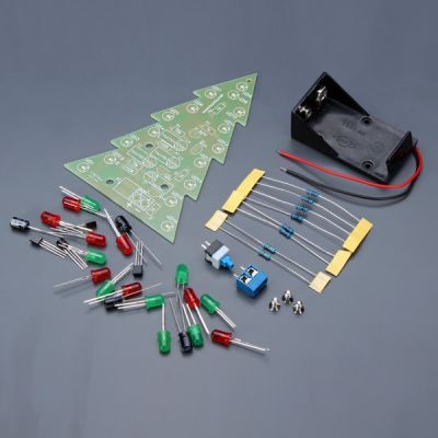 Renkli Işıklı Yılbaşı Çam Ağacı Kiti - Christmas Flash Led Electronic DIY Learning Kit - 2