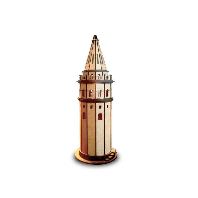 REX Woody Serisi D.I.Y Galata Kulesi (Galata Tower) - Boyanabilir - STEM - 1