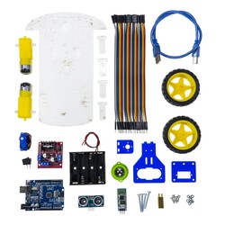 Robotistan Car Kit - Compatible with Arduino- Bluetooth Robot Vehicle - 2WD - 2