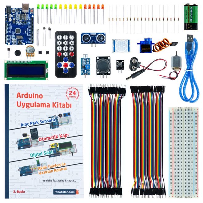 Robotistan Uno Super Starter Kit - Compatible with Arduino (Turkish book) - 8