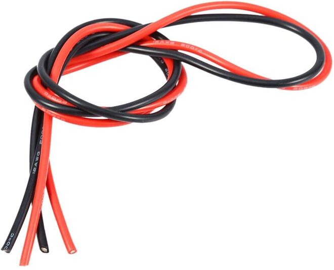 Silicone Wire 12 Gauge 1 Meter Red/ 1 Meter Black - 1