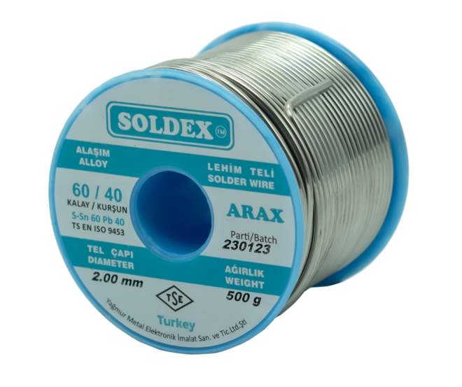Sn60 Pb40 Arax Solder Wire - 2mm 500gr - 1